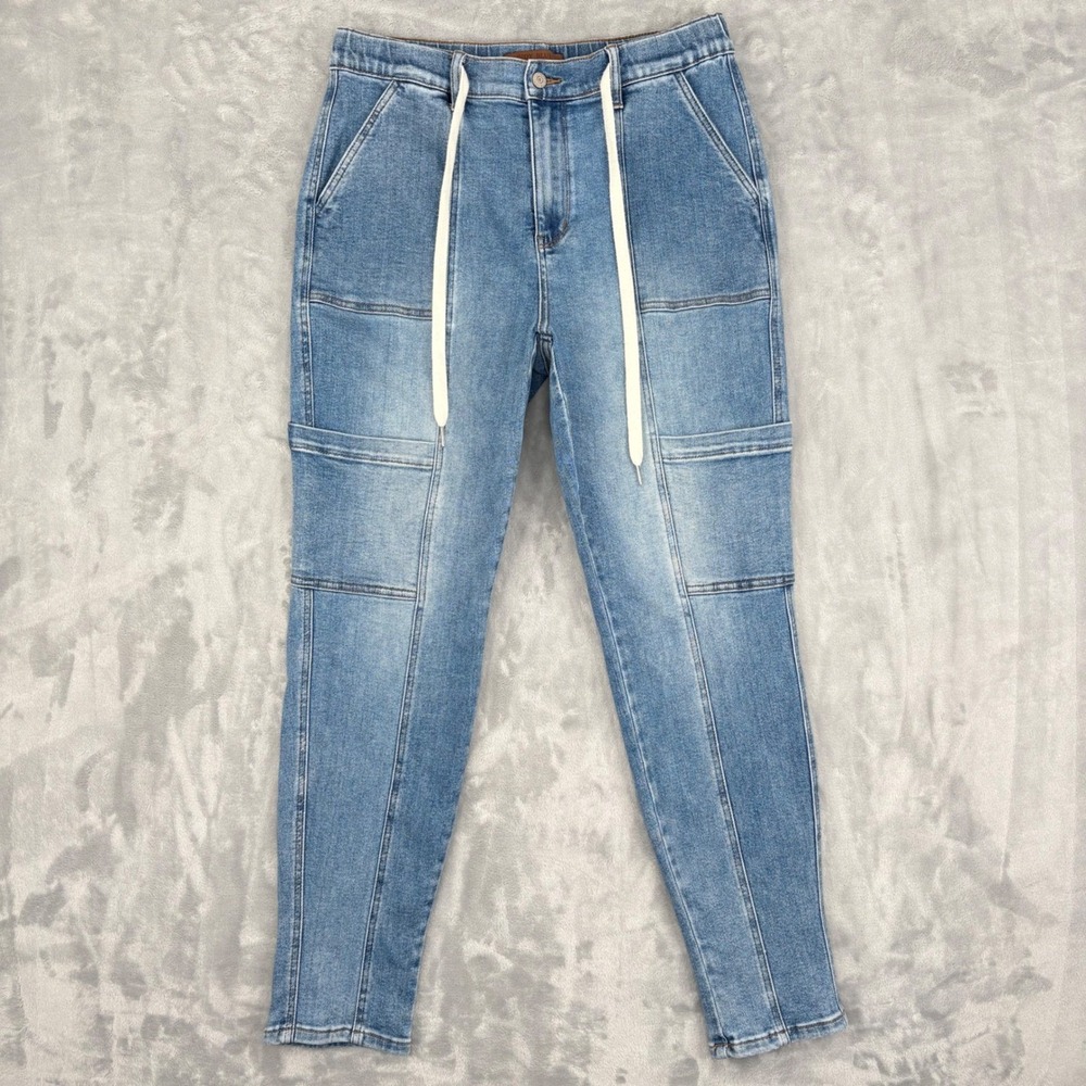 Judy Blue Cargo Jogger Jeans Junior 13/31 High Rise Drawstring Blue Fit 32x31